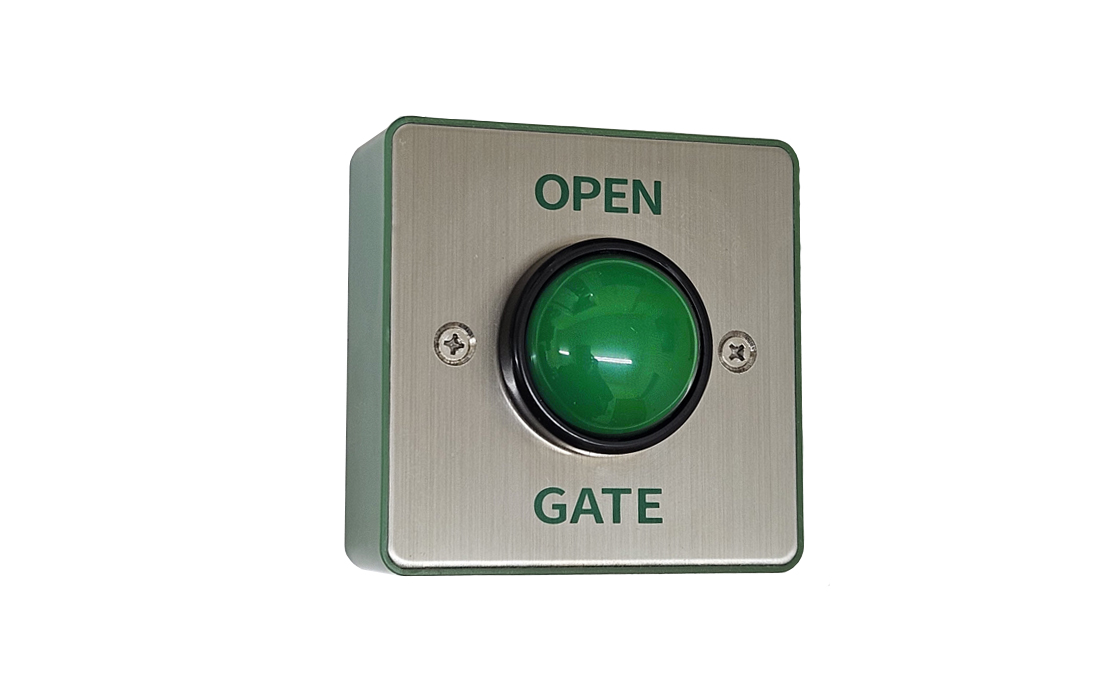 Stainless Steel Open Gate Button.